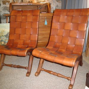 Parella de cadires vintage Pierre Lottier per a Valentí.